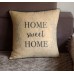 FAVDEC Embroidered Linen Home Sweet Home Decorative Throw Pillow Cover, Home Sweet Home Pillow18 Inches x 18 Inches Cover Only