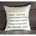 FAVDEC Embroidered Mother Definition Decorative Throw Pillow Cover, Gift to Mother 18 Inches x 18 Inches Cover Only